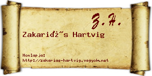 Zakariás Hartvig névjegykártya